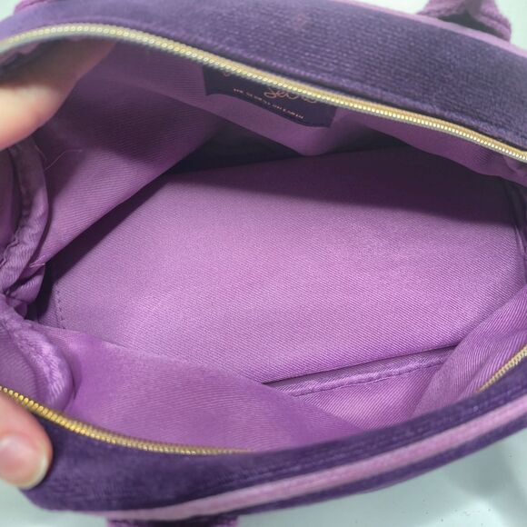 Victoria's Secret Purple and Gold Shoulder Bag with Heart Design Vintage 90s Y2K - Picture 9 of 12